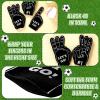 Sinmoe 48 Pieces Sport Party Favors Fan Foam Finger Mini #1 Basketball Baseball Football Soccer Team Cheerleader Gifts for Sporting Events Games Birthday Supplies(Black) view 3
