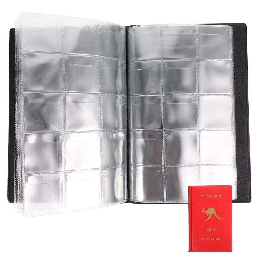 ibasenice Collection Album Decorative Book for Collectors Currency and Stamps Lightweight Design