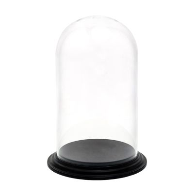 LXBAMKEA Acrylic Display Case Showcase, Transparent Round Dustproof Cover, Model Figures Cupcakes Decorations Collectibles Protection Box, Countertop Storage Organizer (Color : Clear, Size : 24.3x35