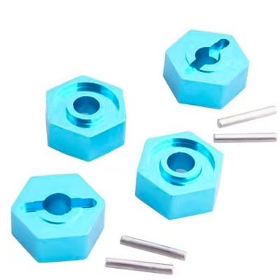 4Pcs Metal Wheel Hex Hubs with Axle Pins for Traxxas 1/16 E-Revo Slash 4WD Summit VXL RC Car Vehicle