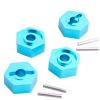 4Pcs Metal Wheel Hex Hubs with Axle Pins for Traxxas 1/16 E-Revo Slash 4WD Summit VXL RC Car Vehicle view 1