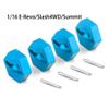 4Pcs Metal Wheel Hex Hubs with Axle Pins for Traxxas 1/16 E-Revo Slash 4WD Summit VXL RC Car Vehicle view 2