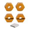 4Pcs Metal Wheel Hex Hubs with Axle Pins for Traxxas 1/16 E-Revo Slash 4WD Summit VXL RC Car Vehicle view 1