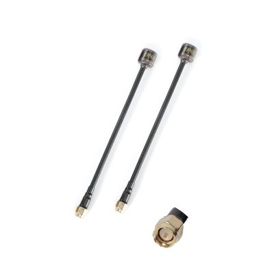 FlyFishRC Osprey 2pcs 150mm RHCP 5.8-G-H-z SMA Antennas 2.82dBi RC FPV Racing Drone Quad Radio Antenna (Black)