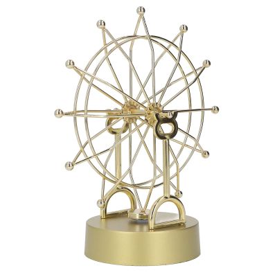Electronic Ferris Wheel Toy, Magnetic Rotation Perpetual Motion Ferris Wheel Ball Home Decoration Gold