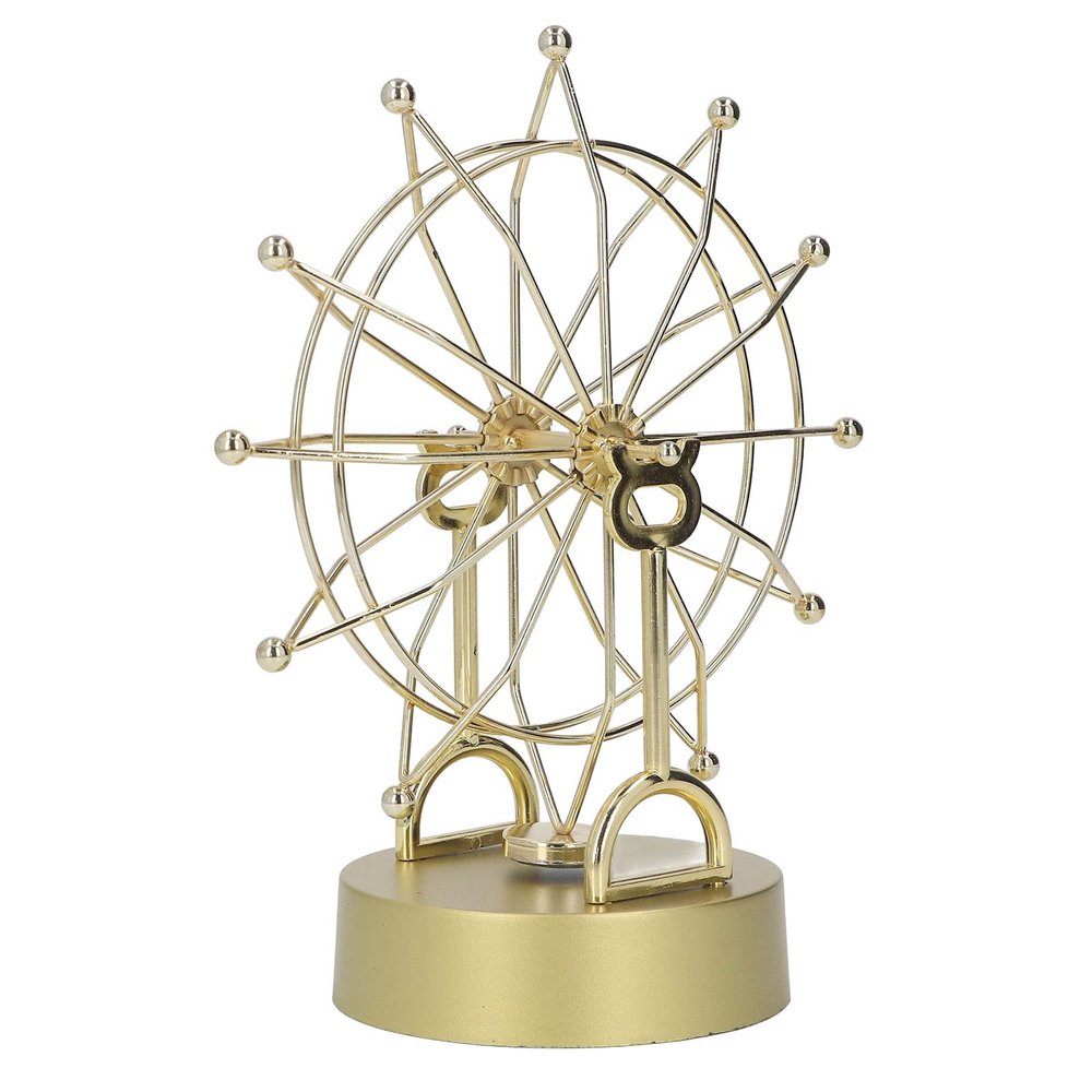 Electronic Ferris Wheel Toy, Magnetic Rotation Perpetual Motion Ferris Wheel Ball Home Decoration Gold