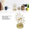 Electronic Ferris Wheel Toy, Magnetic Rotation Perpetual Motion Ferris Wheel Ball Home Decoration Gold view 4
