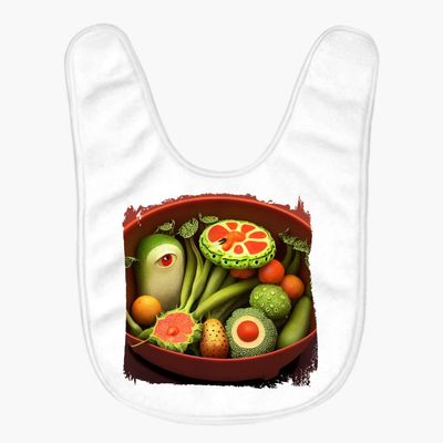 3D Print Baby Bibs - Vegetable Face Baby Feeding Bibs - Unique Bibs for Eating