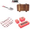6pcs RC Simulation Decoration Accessories, Luggage Case, Luggage Net, Wood Box for 1/10 RC Crawler Car TRX4 Axial SCX10 D90 90046 CC01 D110 view 3
