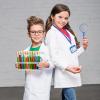 Tarpop 16 Pcs Lab Coat Costume Kit for Kids Doctor Coat Glasses ID Card for Projects Scientist Costume Halloween Christmas Cosplay (XL) view 3