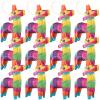 Kathfly 12 Pcs Mini Donkey Piatas Small Mexican Piata Cactus Fiesta Decorations Mexican Party Decorations Cinco De Mayo for Fiesta Theme Birthday Party Supplies (Cute Donkey) view 1
