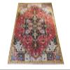 112 Scale Miniature Dollhouse Rug Persian Tribal Geometrical Design Wine Blue Gold Black view 1