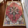 112 Scale Miniature Dollhouse Rug Persian Tribal Geometrical Design Wine Blue Gold Black view 2
