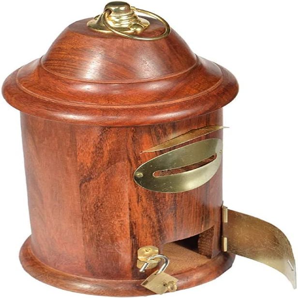 Wooden Post Office Money Bank, Piggy Bank, Money Collection Box, Coins Collection Box, Gullak (Design Post Office) Birthday Gifts for Kids, Boys, Girls & Adult