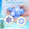 Jerify 100 Pcs Snowflake Winter Fidget Toys Frozen Party Favors Winter Stress Balls Bulk Soft Sensory Fidget Sticky Toys Ice Skating Cute Party Favors for Goodie Bag Stuffers view 2
