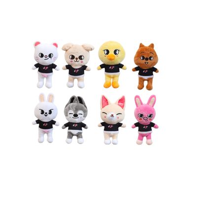 8PCS Plush Doll,Creative Soft Stuffed Cartoon Plush Toy Gift for Fans Party Decorations Collectibles. (Color 1)