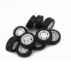 10pcs Toy Car Wheels 20mm Rubber Tire for 2mm Shaft DIY Model Accessories view 2
