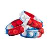Fun Express 7 1/2" Patriotic Lotsa Pops Pop Fidget Toy Bracelets - 12 Pc. view 1