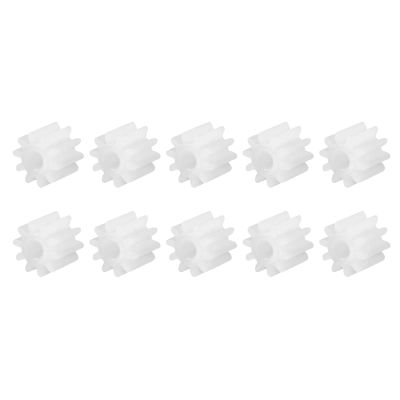 DMiotech 50 Pack 10 Teeth Plastic Gears Model 102A Reduction Gear Plastic Worm Gears for DIY Cars, Robots, Model Making