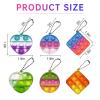 108 PCS Mini Pop Keychain Fidget Toys, 3 Shape Pop Fidgets Party Favors Kids Packs Sensory Stress Toys, Push Mini Pop Keychain Bulk view 2