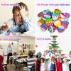 108 PCS Mini Pop Keychain Fidget Toys, 3 Shape Pop Fidgets Party Favors Kids Packs Sensory Stress Toys, Push Mini Pop Keychain Bulk view 4