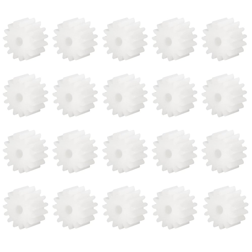 DMiotech 20 Pack 15 Teeth Plastic Gears Model 152A Reduction Gear Plastic Worm Gears for DIY Cars, Robots, Model Making