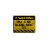 Tea Warning Sign Funny Warning May Spontaneously Start Talking About Tea Funny Warning Tea Lover view 1