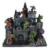 Ebros Gift Medieval Mini Dragons Guarding King's Landing Castle Fortress Display Stand Figurine Set 11" Tall Consisting of 12 Colorful Miniature Dragons and Rocky Castle Display Setup view 1