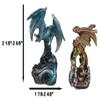 Ebros Gift Medieval Mini Dragons Guarding King's Landing Castle Fortress Display Stand Figurine Set 11" Tall Consisting of 12 Colorful Miniature Dragons and Rocky Castle Display Setup view 3