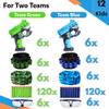 Wishery Accessories for Nerf Party Supplies, Nerf Party Favors - 12 Sets. Boys Birthday, War Bulk Pack. Mini Guns, Darts, Glasses, Masks, Wristbands view 2