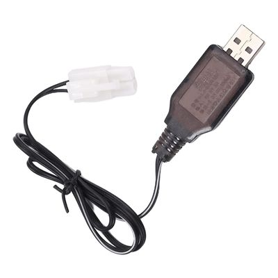 Juvielich 2pcs L6.2-2P USB Charger Cable 4.8v 250MA Output Ni-Cd Ni-Mh Battery Pack for RC Excavator RC Cars