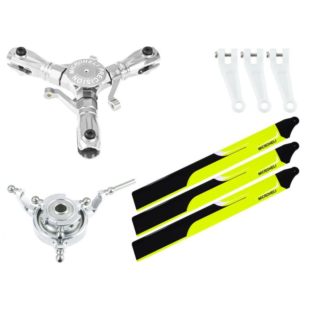 MICROHELI CNC Triple Yellow Carbon Plastic Blades Conversion Set - Blade Infusion 180