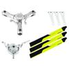 MICROHELI CNC Triple Yellow Carbon Plastic Blades Conversion Set - Blade Infusion 180 view 1