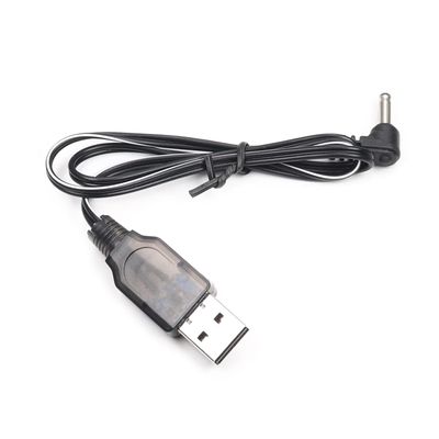 Juvielich 2Pcs 3.5 Elbow USB Charger Cable 3.6V 250MA for RC Cars Toy Ni-Cd Ni-Mh Battery Charger