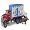 Bruder 02830 Mack Granite Cattle Transportation Truck with 1 Cattle view 1