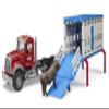Bruder 02830 Mack Granite Cattle Transportation Truck with 1 Cattle view 3