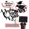 You're Fu*king Done Cake Topper, You Did It/Congrats Grad, 2026 Graduation Party Decoration Supplies, Black Glitter view 2