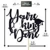 You're Fu*king Done Cake Topper, You Did It/Congrats Grad, 2026 Graduation Party Decoration Supplies, Black Glitter view 3