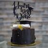 You're Fu*king Done Cake Topper, You Did It/Congrats Grad, 2026 Graduation Party Decoration Supplies, Black Glitter view 4