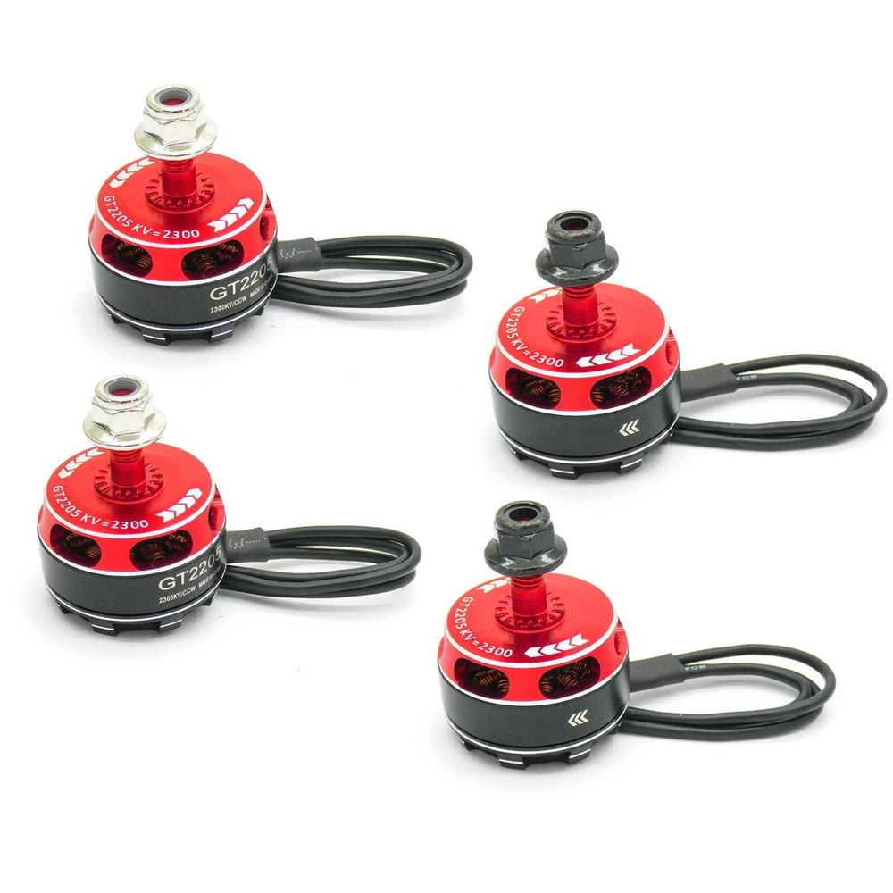 SpeedyFPV 4PCS GT2205 2300kV 3-4S Brushless Motors (2X CW / 2X CCW)