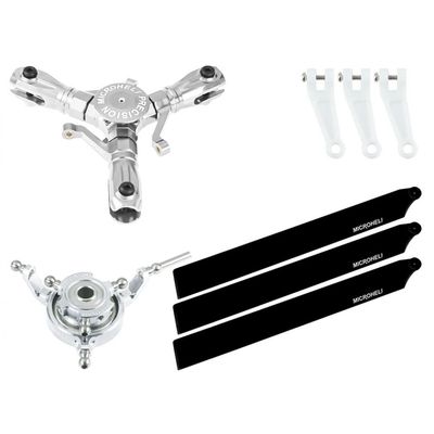 Microheli CNC Triple Carbon Plastic Blades Conversion Set - Blade Infusion 180