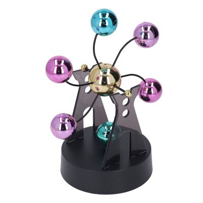 Hztyyier Electronic Perpetual Motion Swing Balance Balls Office Desk Ornament Home Decoration Gift Toy,6.5x4.3x8.1inPerpetual Motion Desk Toy Magnetic Balls, Magnetic Building Blocks