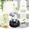 Hztyyier Electronic Perpetual Motion Swing Balance Balls Office Desk Ornament Home Decoration Gift Toy,6.5x4.3x8.1inPerpetual Motion Desk Toy Magnetic Balls, Magnetic Building Blocks view 3