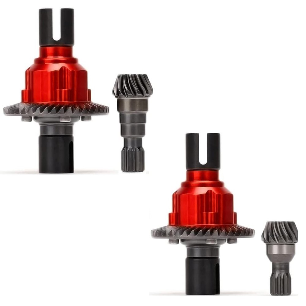 Differential Housing Gear for Traxxas x-maxx 8S 1/5 Large X RC Car Front Rear Hard Steel Housing Gear Set(Front+Rear red)