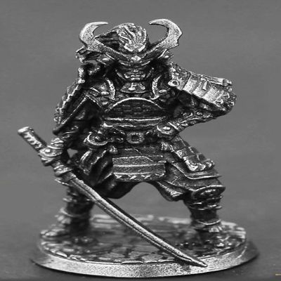 Alloy Samurai Model, Ancient Mini Warrior Model Toy, Japanese Style Table Games and Chess Decoration Military Manual, DIY Alloy Samurai Doll (Sabre Samurai-A)