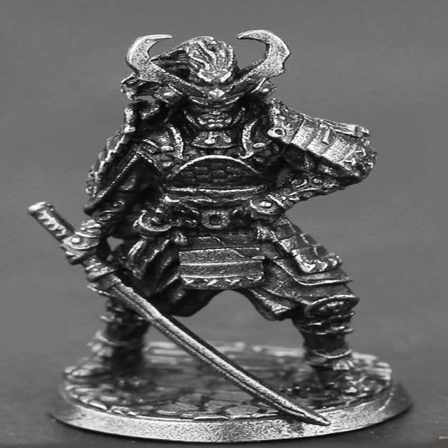 Alloy Samurai Model, Ancient Mini Warrior Model Toy, Japanese Style Table Games and Chess Decoration Military Manual, DIY Alloy Samurai Doll (Sabre Samurai-A)