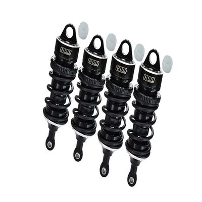 GPM Upgrades Aluminum 6061-T6 Front 78MM and Rear 88MM Adjustable Spring Dampers with 6MM Shaft for 1/7 Limitless V2 Speed Bash Roller (ARA7116V2) RC Cars (Black)