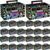 24pcs 80s 90s Novelty Party Favor Boom Boxes Back to The 80s Hip Hop Theme Retro Radio Gift Boxes for Birthday 1980 Party Pecorations view 1