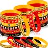 Deekin 36 Pcs Movie Night Rubber Bracelets Movie Night Decorations Elastic Silicone Wristbands Bracelets Party Decorations for Office School Birthday Gifts, 6 Designs view 1
