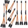 Treehobby 8PCS JR Plug Splitter,JR Male Female Y Cable,JR Y Parallel Adapter Splitter Harness Compatible with RC Model Cars or Airplanes view 2
